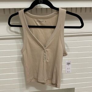 Abercrombie & Fitch, Tank Top, Beige, Small